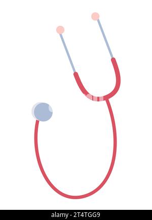 Doctor stethoscope 2D cartoon object Stock Vector