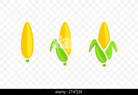 Ear corn, corn, corn cob, maize, food and meal, graphic design. Cob, sweet corn, plant, vegetable, agriculture and farming, vector design Stock Vector