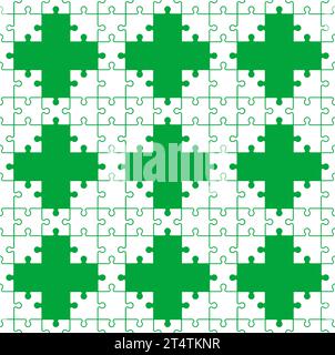 Pharmacy cross symbol background seamless pattern. vector illustration Stock Vector