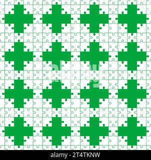 Pharmacy cross symbol background seamless pattern. vector illustration Stock Vector