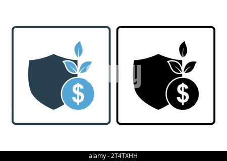 safe investment icon. icon related to investments and financial concepts. Solid icon style. Simple vector design editable Stock Vector