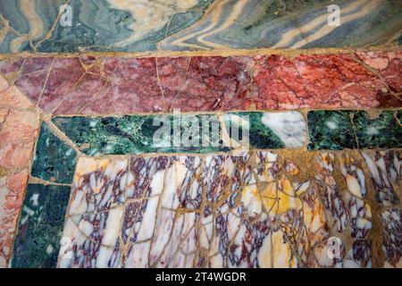 Marble Tile Patterns on the Floor Stock Photo