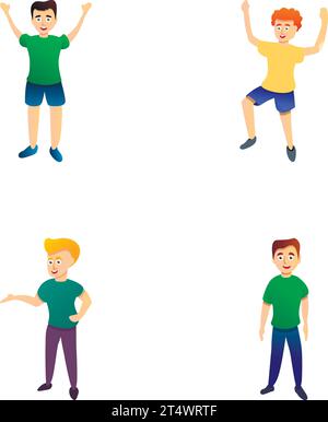 Set of icons of people doing morning exercises Stock Vector Image & Art ...