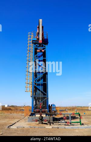 Tower type pumping unit in oil field, china Stock Photo