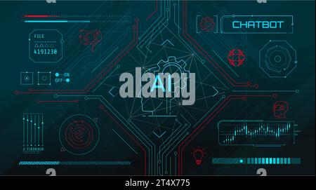 Infographics on the topic of future technologies. Stock Vector