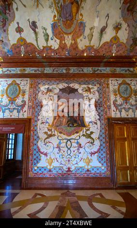 Ceiling Inside Interior of Schloss Belvedere Palace and museum, Vienna ...