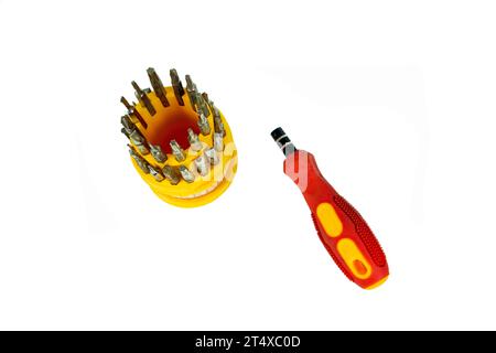 screwdrivers set isolated on white background Stock Photo