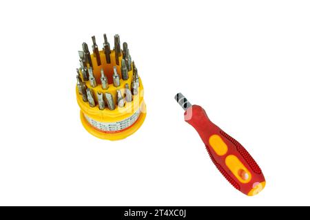 screwdrivers set isolated on white background Stock Photo