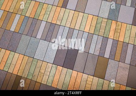 Golden rectangle marble stone tiles background Stock Photo