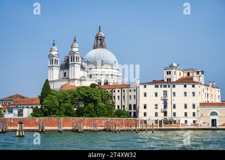 Basilica di Santa Maria della Salute viewed from Canale della Giudecca in Venice, Veneto Region, Italy Stock Photo