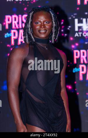 Priscilla - The Party, Outernet, London, UK. 1st November 2023. Darkwah arriving at the media preview of 'Priscilla - The Party' an exciting and vibrant immersive show that is coming to London early 2024. Photo by Amanda Rose/Alamy Live News Stock Photo