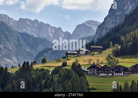 Dorf Nostra, Carnic Alps, Lesachtal, Carinthia, Austria Stock Photo