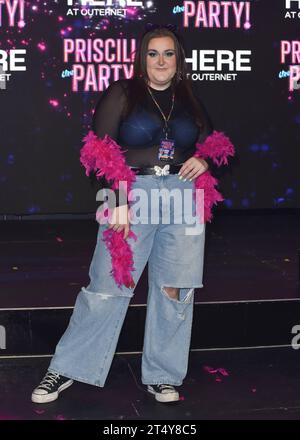 Leah Rutherford at the  Priscilla the Party  Media Launch, at HERE at Outernet in London, England. UK. Wednesday 1st November 2023 - BANG MEDIA INTERNATIONAL FAMOUS PICTURES 28 HOLMES ROAD LONDON NW5 3AB UNITED KINGDOM tel 44 0 02 7485 1005 email: picturesfamous.uk.com Copyright: xJWx adnzi182 Stock Photo