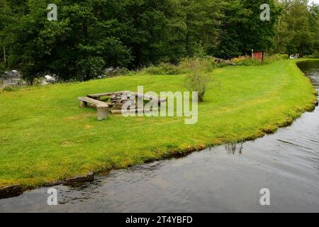 An outdoor barbecue place Stock Photo