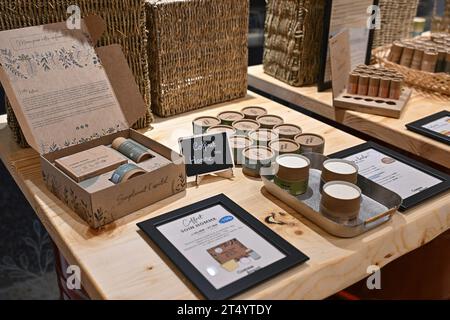 Lyon, France. 22nd Oct, 2023. Opening of the Comme Avant cosmetics boutique in Lyon, France on November 2, 2023. Photo by Julien Reynaud/APS-Medias/ABACAPRESS.COM Credit: Abaca Press/Alamy Live News Stock Photo