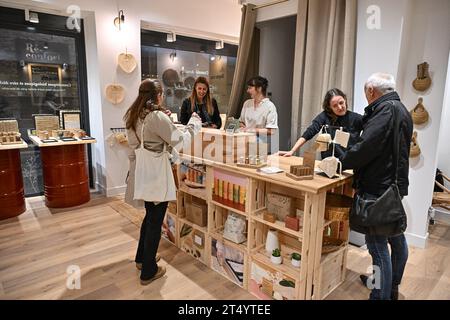 Lyon, France. 22nd Oct, 2023. Opening of the Comme Avant cosmetics boutique in Lyon, France on November 2, 2023. Photo by Julien Reynaud/APS-Medias/ABACAPRESS.COM Credit: Abaca Press/Alamy Live News Stock Photo