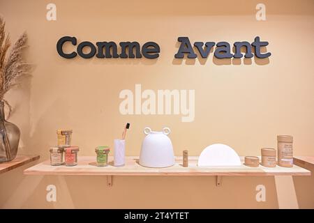 Lyon, France. 22nd Oct, 2023. Opening of the Comme Avant cosmetics boutique in Lyon, France on November 2, 2023. Photo by Julien Reynaud/APS-Medias/ABACAPRESS.COM Credit: Abaca Press/Alamy Live News Stock Photo