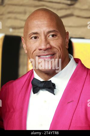 Dwayne Johnson attends the UK Premiere of 'Jumanji: The Next Level' at Odeon IMAX Waterloo in London. Stock Photo