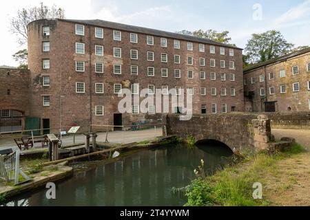 Cromford Mill the first water powered cotton spinning mill in the world built 1771 now a World Heritage Site Stock Photo