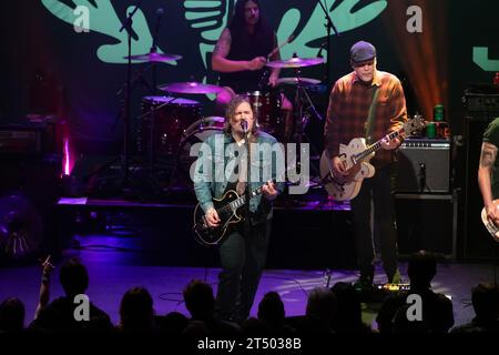 Jersey City, USA. 30th Oct, 2023. The Gaslight Anthem performs at White Eagle Hall in Jersey City, NJ on October 30, 2023. (Photo by Matthew Carasella/Sipa USA) Credit: Sipa USA/Alamy Live News Stock Photo