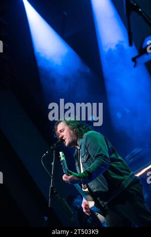 Jersey City, USA. 30th Oct, 2023. The Gaslight Anthem performs at White Eagle Hall in Jersey City, NJ on October 30, 2023. (Photo by Matthew Carasella/Sipa USA) Credit: Sipa USA/Alamy Live News Stock Photo