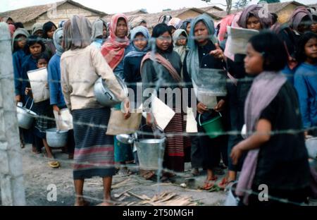 Sakeo Cambodia Refugee Camp Khymer Rouge Refugees in 1979 Stock Photo