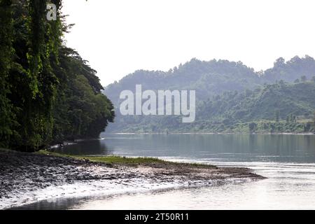 Kaptai lake is the largest lake in Bangladesh. It is located in the Kaptai upazila under Rangamati district of Chittagong division. Stock Photo