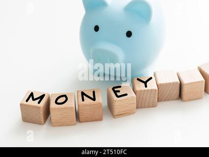 MONEY on colorful graph Stock Photo