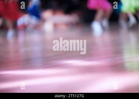 Stage with spotlights. Blurred background. Web banner. Design element Stock Photo