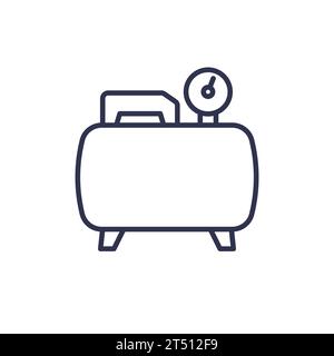 air compressor line icon, vector Stock Vector