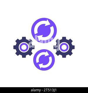 iteration icon on white, vector Stock Vector
