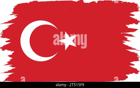 Turkey's national flag in its official colors Stock Vector