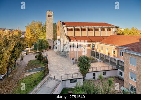 Fossano, Italy - October 31, 2023: Santa Maria del Salice parish church, view from above Stock Photo