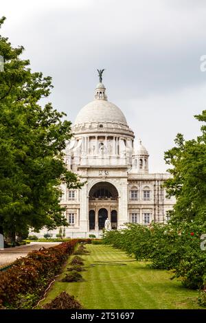 Exterior of the Victoria Memorial in Calcutta (Kolkata) West Bengal - India, Asia Stock Photo