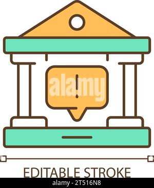 Thin linear colorful update address icon Stock Vector