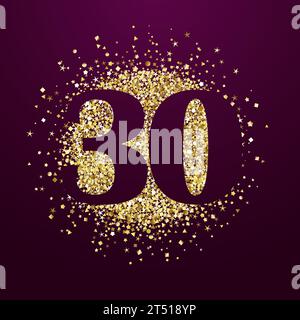 Top 30 gold symbol. Beautiful number 30 and golden circle. Holiday abstract isolated elements. 30 years old congrats concept. 30th vector anniversary Stock Vector