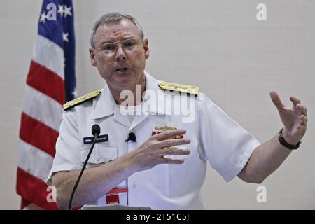 110830HW977-622 SAN DIEGO, Calif. (Aug. 30, 2011) Vice Adm. Kevin McCoy, commander of Naval Sea Systems Command, delivers the keynote address at a luncheon during Fleet Maintenance and Modernization Symposium 2011. McCoy spoke of the importance of total lifecycle management of fleet resources in a challenging fiscal environment. (U.S. Navy Stock Photo