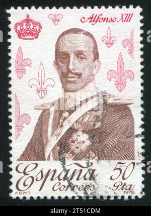 SPAIN - CIRCA 1978: stamp printed by Spain, shows Alfonso XIII, circa 1978 Stock Photo