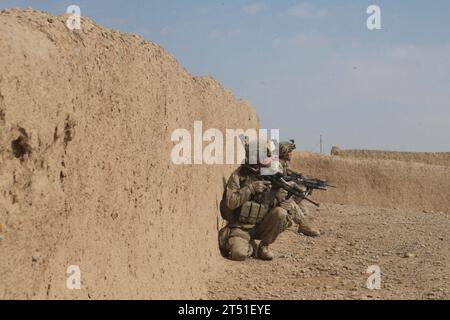 1st Marine Division, 3rd Battalion, 5TH MARINES, International Security Assistance Forces, NATO, Regimental Combat Team 2, Sangin Helmand Province Afghanistan Stock Photo