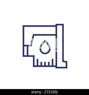 printer cartridge line icon, vector Stock Vector