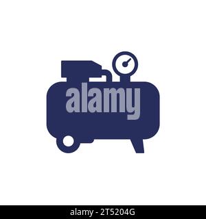 air compressor icon on white Stock Vector