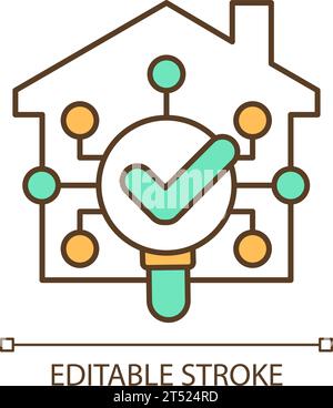 Thin linear colorful safety measures icon Stock Vector