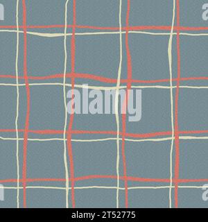 Pastel tablecloth gingham Vector Seamless Pattern. Pink checker background. Cottagecore Garden design. Homestead Farmhouse Summer Graphic Background Stock Vector