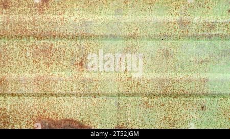 metal surface with rusty green paint for background Stock Photo