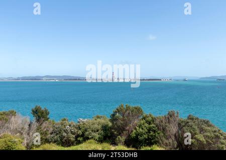 Smugglers Bay, located in the Bream Head Scenic Reserve near Whangārei Heads in Northland, New Zealand, is a true hidden gem along the North Island's Stock Photo