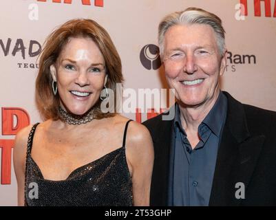 Carolyn McCormick and Byron Jennings attend opening night of play 'I Need That' by Roundabout Theatre Company at American Airlines Theatre in New York on November 2, 2023 Stock Photo