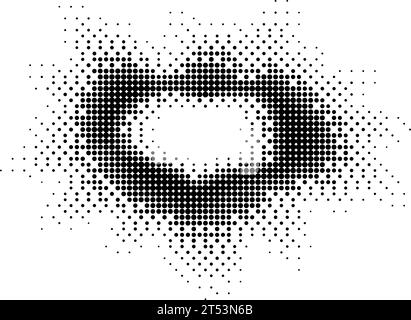 Halftone explosion bubble with texture. Pop art burst in comic style with dot pattern. Vector retro illustration Stock Vector