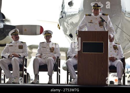 Change of Command, Patrol Squadron 4, Sailors, U.S. Navy, vp-4 Stock Photo