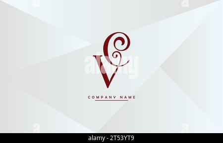 CV, VC Abstract Letters Logo Monogram Stock Vector