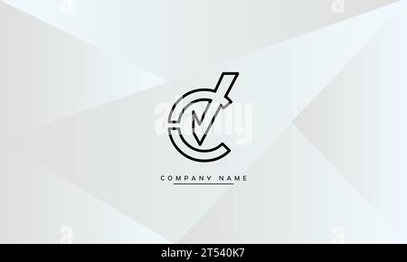 CV, VC Abstract Letters Logo Monogram Stock Vector